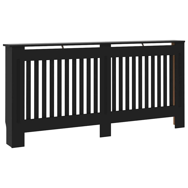 radiatorskjuler 172x19x81,5 cm konstrueret træ sort