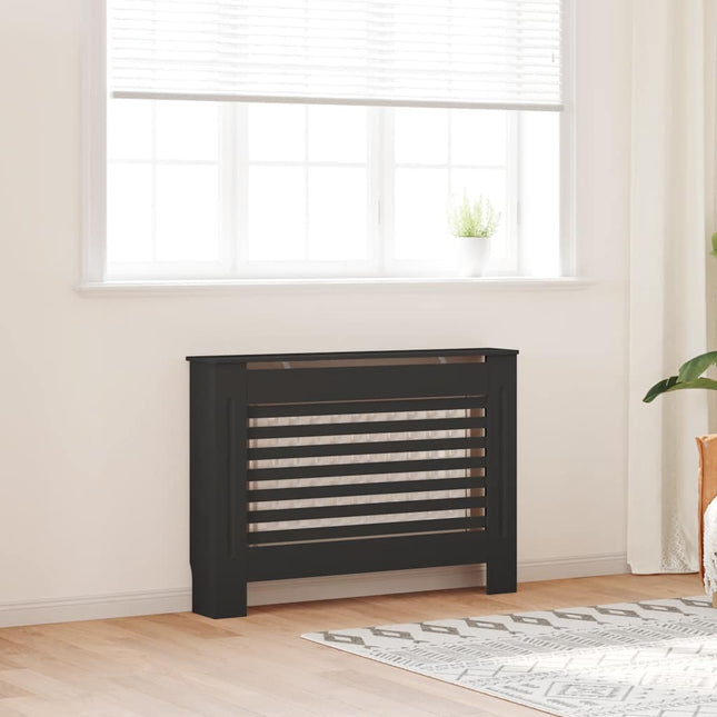 radiatorskjuler 112x19x81,5 cm MDF sort
