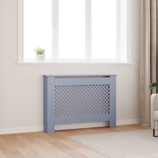 radiatorskjuler 112x19x81,5 cm MDF antracitgrå