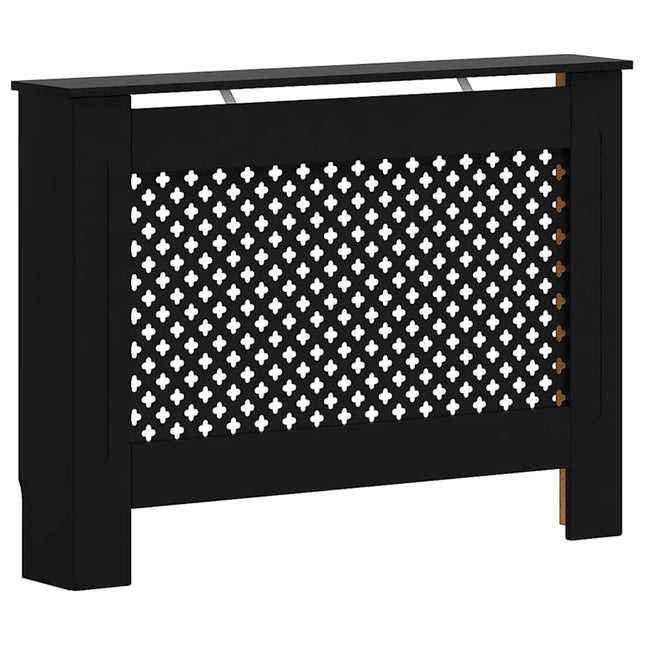 radiatorskjuler 112x19x81,5 cm MDF sort