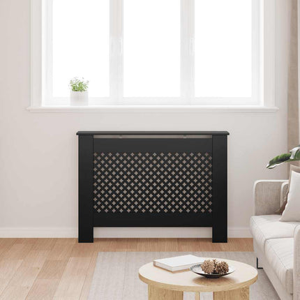 radiatorskjuler 112x19x81,5 cm MDF sort
