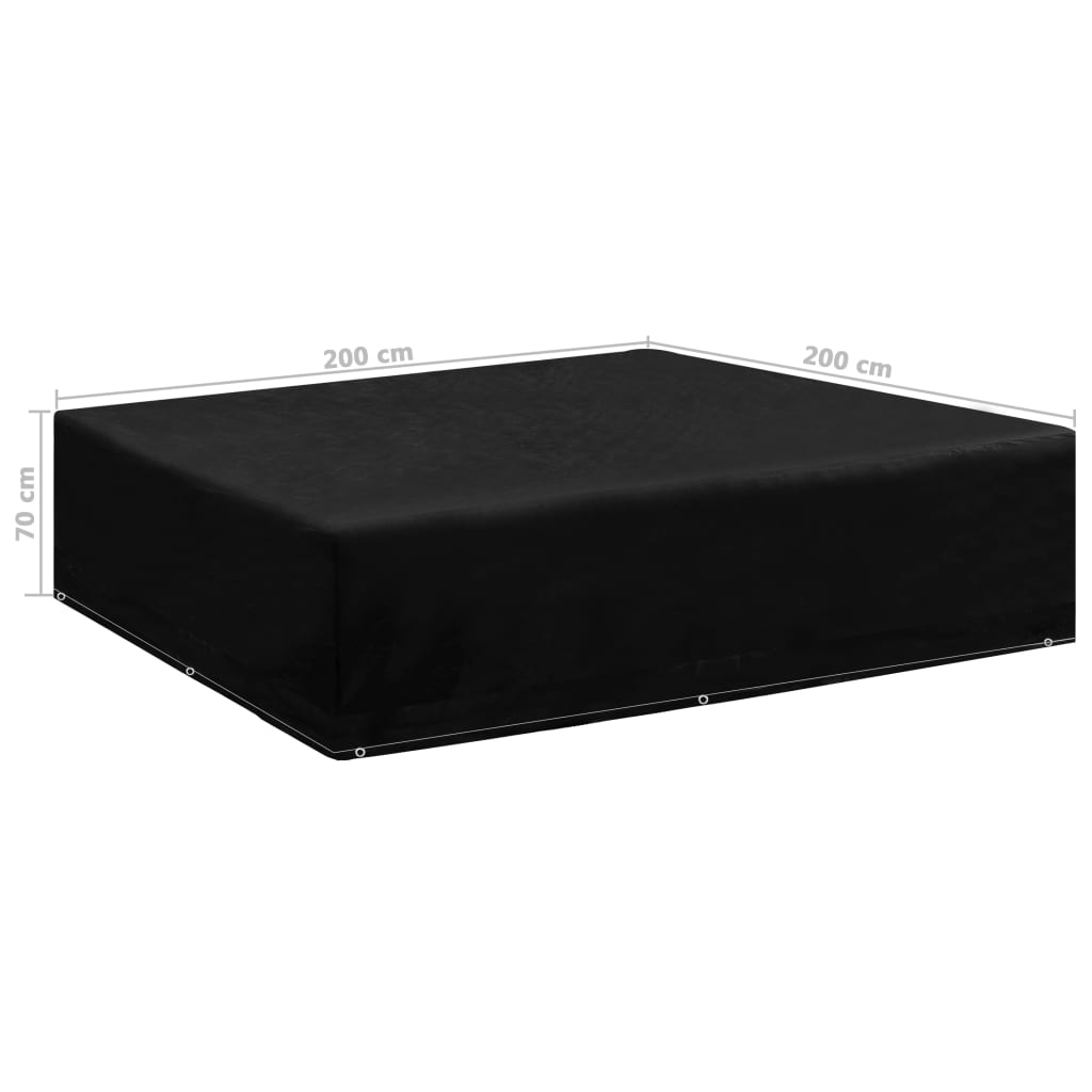 havemøbelovertræk 8 snørehuller 200x200x70 cm