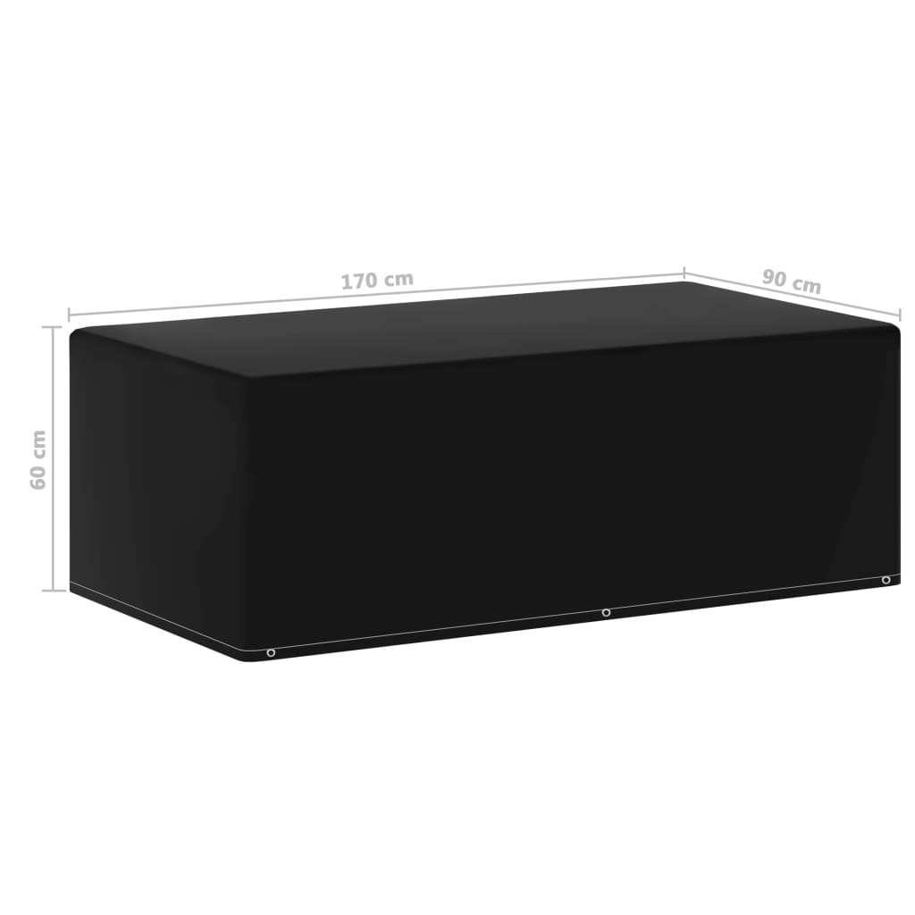 havemøbelovertræk til gasgrill 6 snørehuller 170x90x60 cm