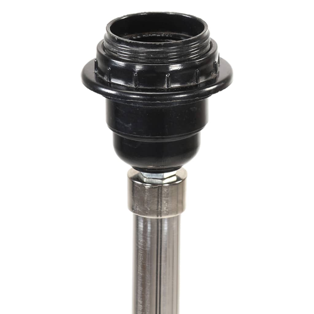 gulvlampe med trefod 141 cm massivt teaktræ honningbrun og sort