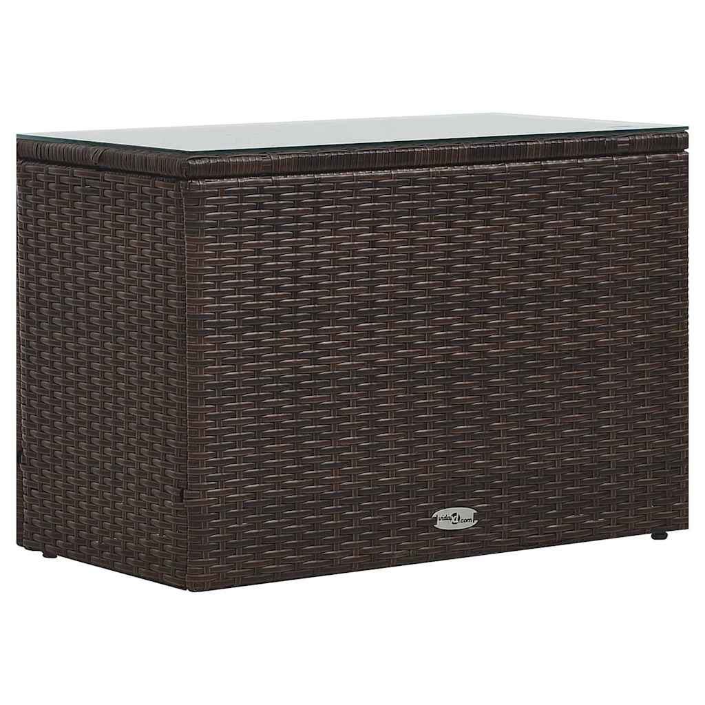 haveloungesæt 5 dele med hynder polyrattan brun