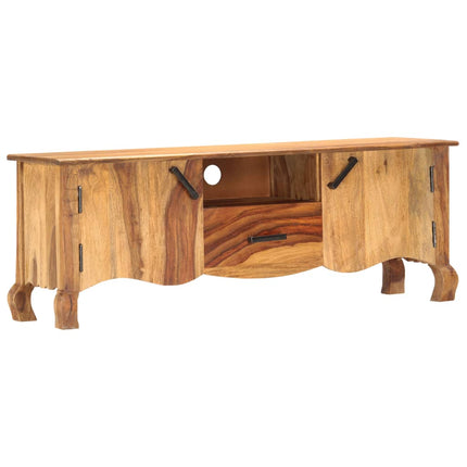 tv-bord 115x30x42 cm massivt teaktræ