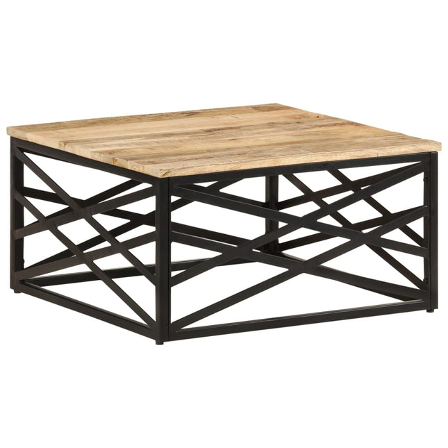 sofabord 68x68x35 cm massivt mangotræ