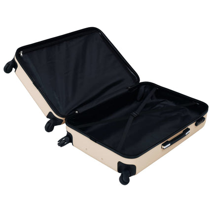 kuffertsæt 3 dele hardcase ABS guldfarvet