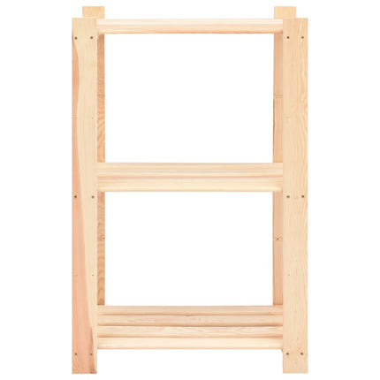 reoler 3 stk. 3 hylder 60x38x90 cm massivt fyrretræ 150 kg