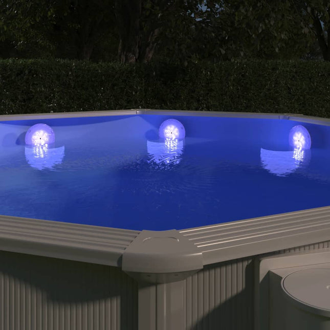 LED-poollampe med fjernbetjening nedsænkelig flydende hvid