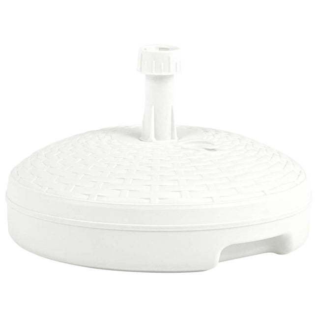 parasolfod 20 l sand- eller vandfyldt plastik rattanlook hvid