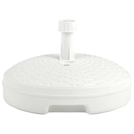 parasolfod 20 l sand- eller vandfyldt plastik rattanlook hvid