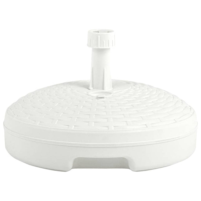 parasolfod 20 l sand- eller vandfyldt plastik rattanlook hvid