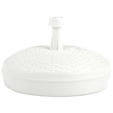 parasolfod 20 l sand- eller vandfyldt plastik rattanlook hvid