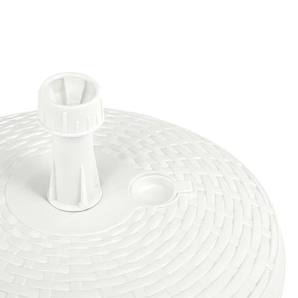 parasolfod 20 l sand- eller vandfyldt plastik rattanlook hvid