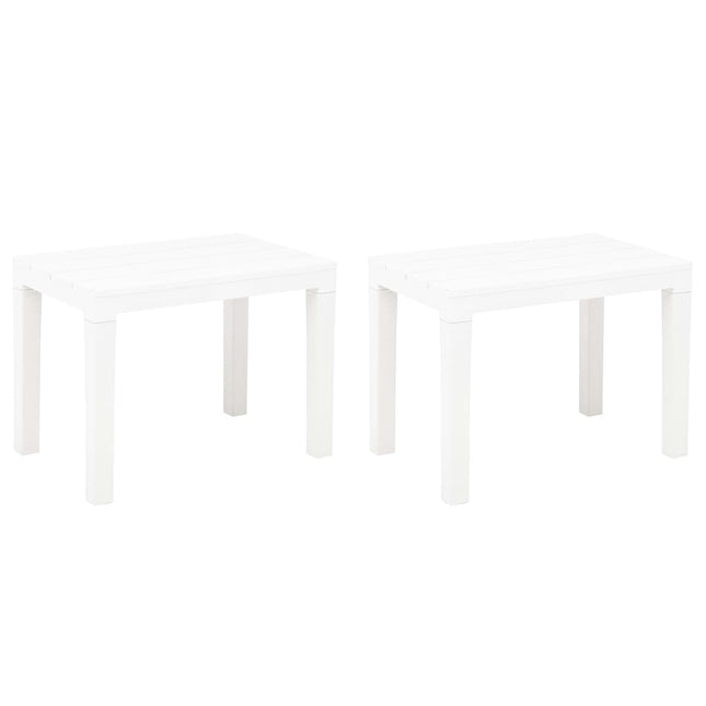 havebænke 2 stk. plastik hvid