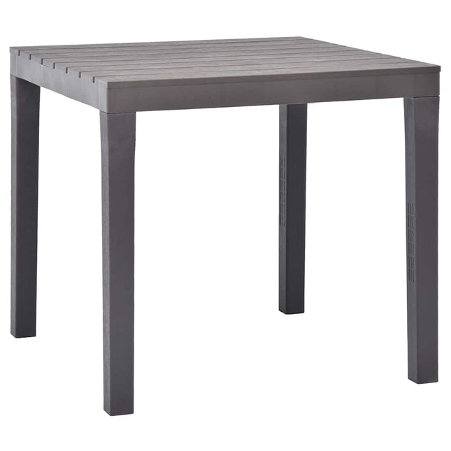havebord 78 x 78 x 72 cm plastik mokkafarvet