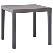 havebord 78 x 78 x 72 cm plastik mokkafarvet