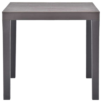 havebord 78 x 78 x 72 cm plastik mokkafarvet