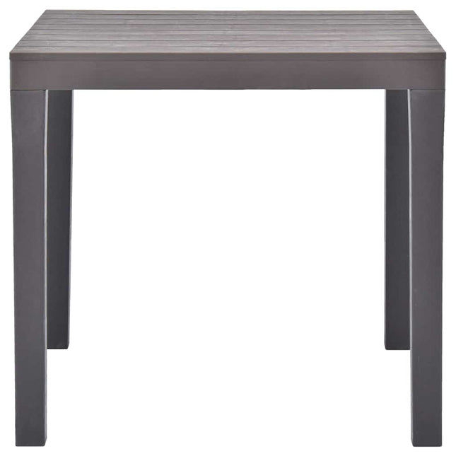 havebord 78 x 78 x 72 cm plastik mokkafarvet