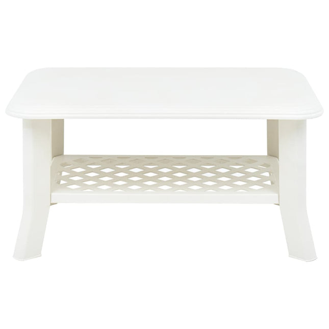 sofabord 90 x 60 x 46 cm plastik hvid