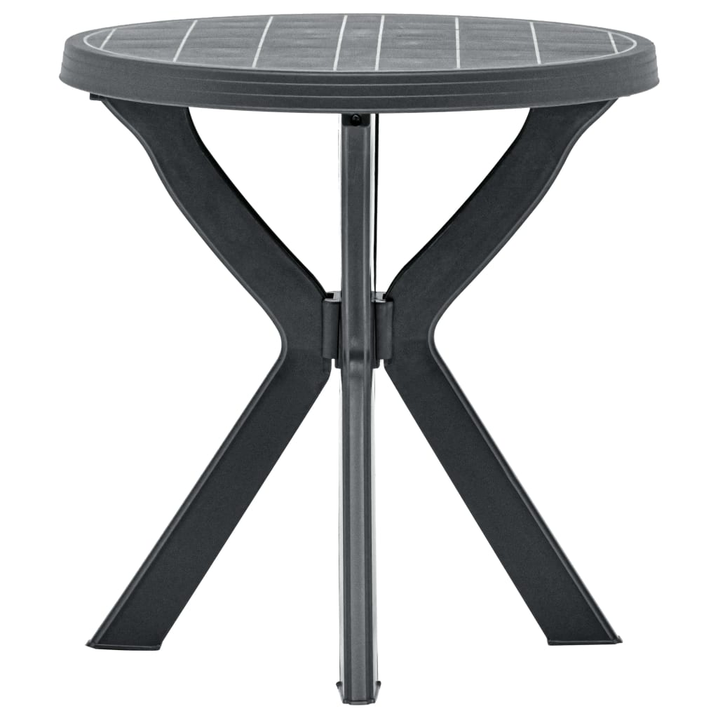 Bistrobord Ø70 cm plastik antracitgrå
