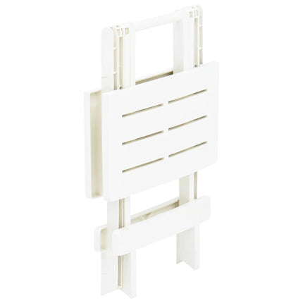 foldbart havebord 45x43x50 cm plastik hvid
