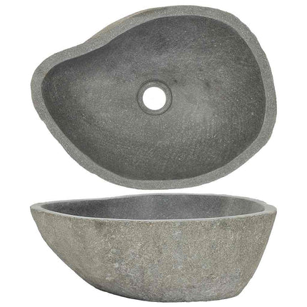 håndvask (37-46) x (29-36) cm oval flodsten