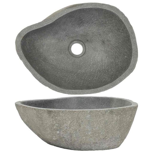 håndvask (37-46) x (29-36) cm oval flodsten