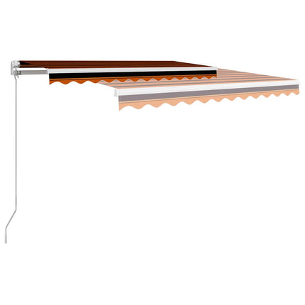 foldemarkise manuel betjening 300 x 250 cm orange og brun