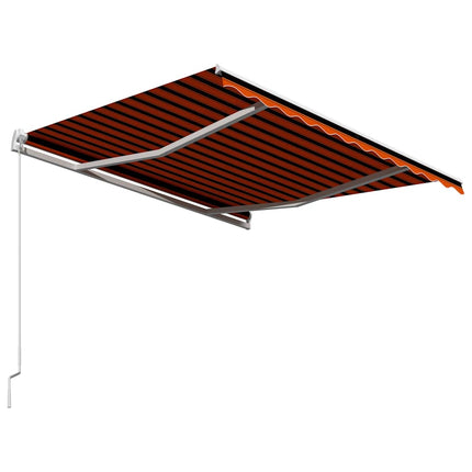 foldemarkise manuel betjening 300 x 250 cm orange og brun