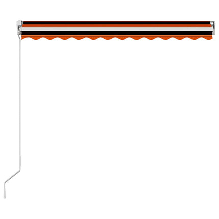 foldemarkise manuel betjening 300 x 250 cm orange og brun