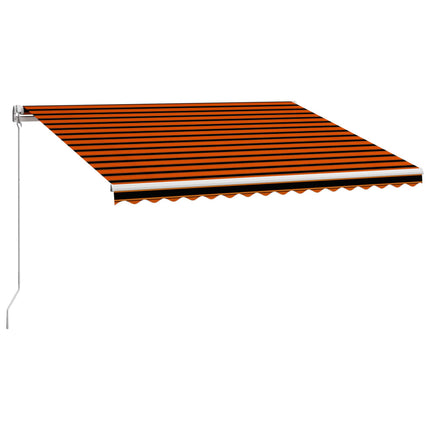 foldemarkise manuel betjening 400 x 300 cm orange og brun