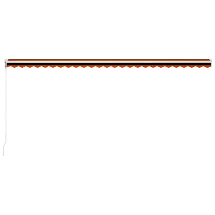 foldemarkise manuel betjening 600 x 300 cm orange og brun
