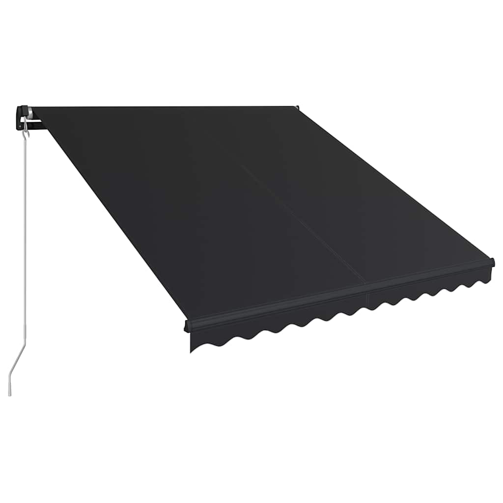 foldemarkise med manuel betjening 350 x 250 cm antracitgrå