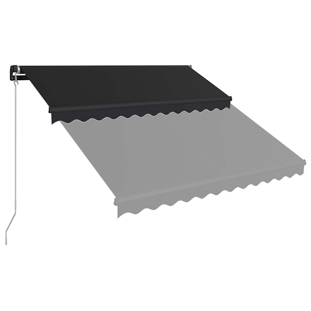 foldemarkise med manuel betjening 350 x 250 cm antracitgrå