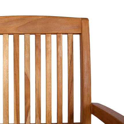 stabelbare havestole 2 stk. massivt teaktræ