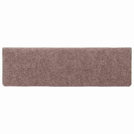 trappemåtter selvklæbende 15 stk. 65x21x4 cm lysebrun rektangulære kant