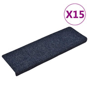 trappemåtter selvklæbende 15 stk. 65x21x4 cm blå rektangulær kant