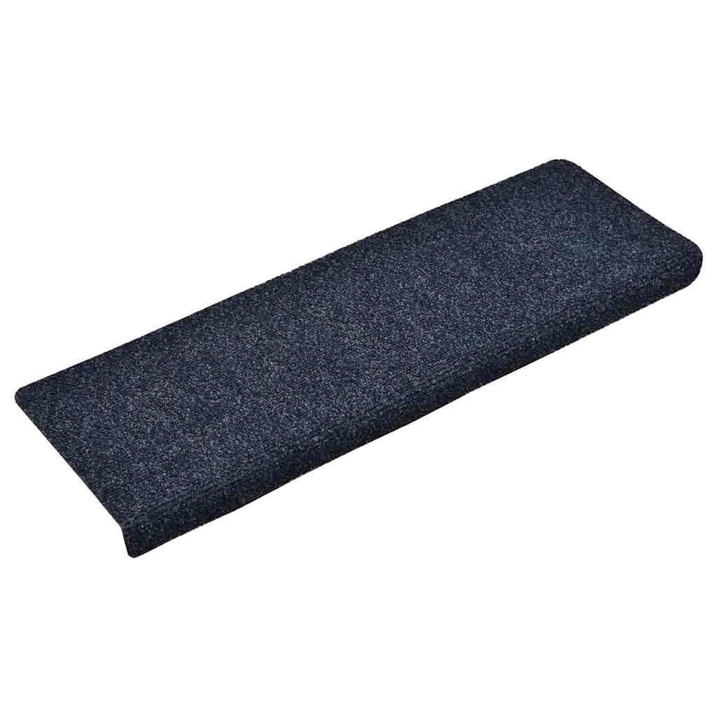 trappemåtter selvklæbende 15 stk. 65x21x4 cm blå rektangulær kant