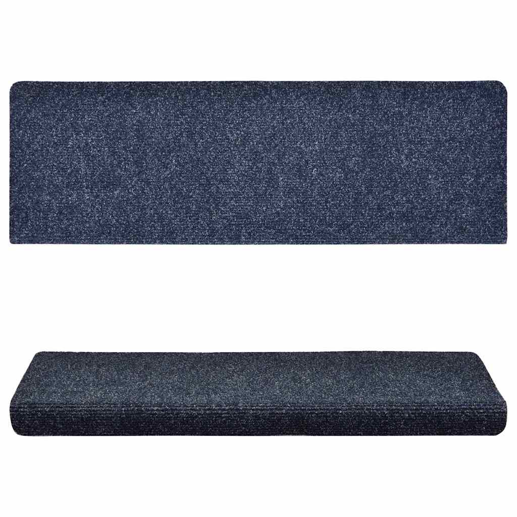 trappemåtter selvklæbende 15 stk. 65x21x4 cm blå rektangulær kant