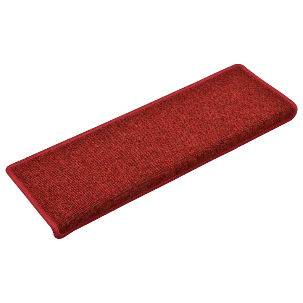 trappemåtter 15 stk. 65x21x4 cm rød rektangulær kant