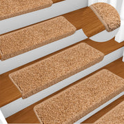 trappemåtter 15 stk. 65x21x4 cm beige rektangulær kant