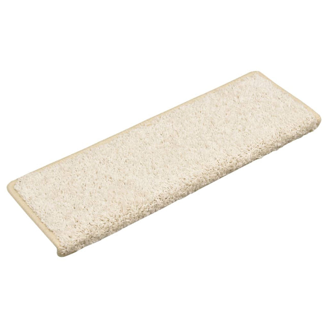 trappemåtter 15 stk. 65x21x4 cm hvide rektangulære kant