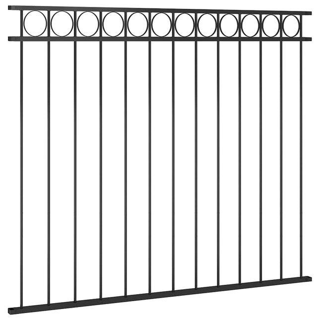 hegnspanel ASSEN stål 163x150 cm sort