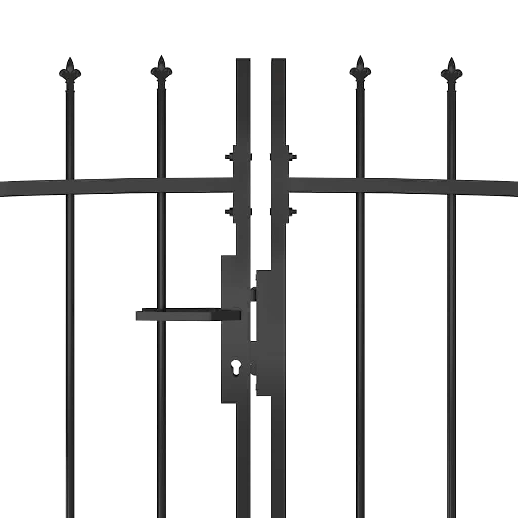 havehegnslåge Woerden med spydtop 5x1,5 m sort