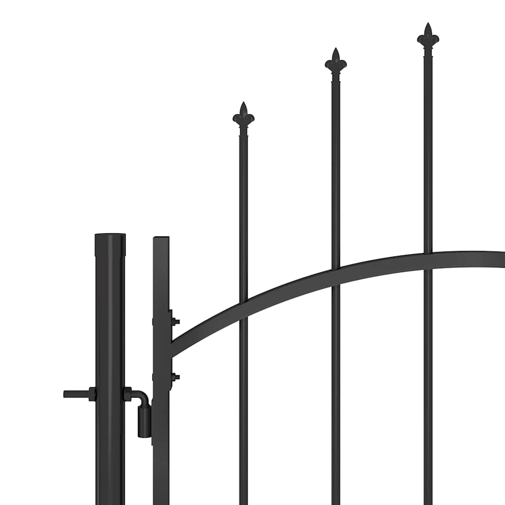 havehegnslåge Woerden med spydtop 5x1,5 m sort
