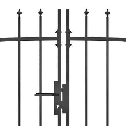 havehegnslåge Woerden med spydtop 5x1,95 m sort