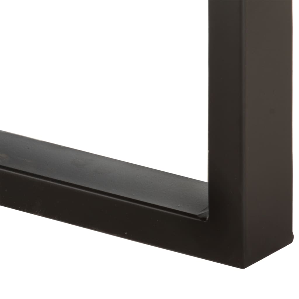 bænk 110 cm massivt ru mangotræ og stål