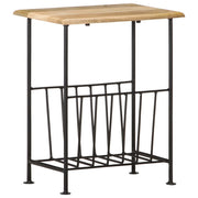 magasinholder 40x30x50 cm massivt mangotræ og stål